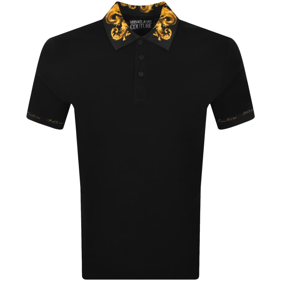 Versace Jeans Couture Polo T Shirt Black | Mainline Menswear ca